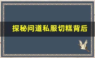 探秘问道私服切糕背后的游戏文化与玩法特色