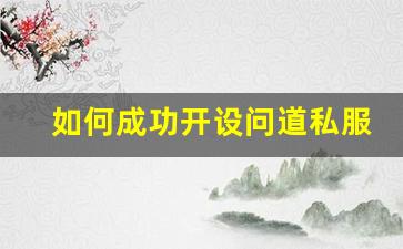 如何成功开设问道私服并吸引大量玩家