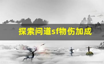 探索问道sf物伤加成的最佳装备搭配与选择