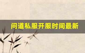 问道私服开服时间最新揭秘，你不可错过的开服安排