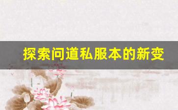 探索问道私服本的新变化与特色玩法