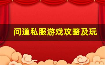 问道私服游戏攻略及玩家心得分享