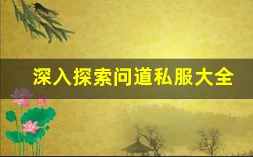 深入探索问道私服大全的魅力与特色