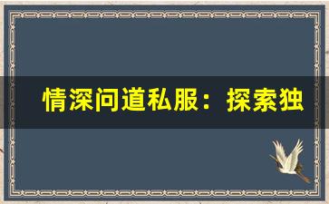 情深问道私服：探索独特的游戏世界与无限乐趣