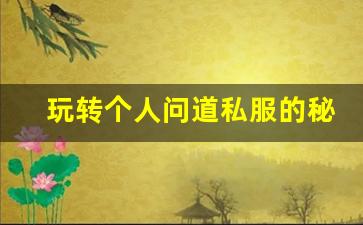玩转个人问道私服的秘籍：从新手到高手的成长之路