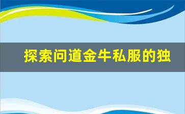 探索问道金牛私服的独特魅力与游戏体验